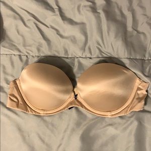 Victoria’s Secret strapless tan bra